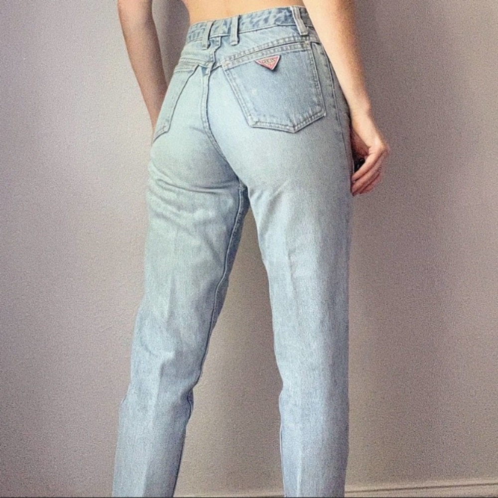 Vintage Guess 1980s Georges Marciano Light Wash High Waist Mom Jeans Size29